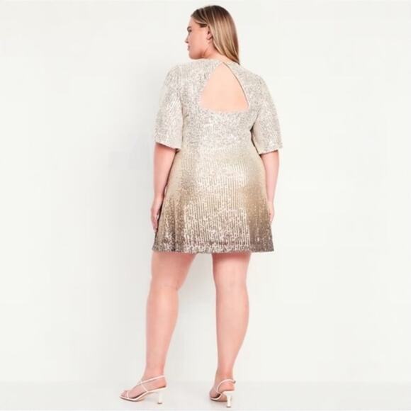 Old Navy Warm Ombré Sequin Mini Dress - Picture 3 of 12